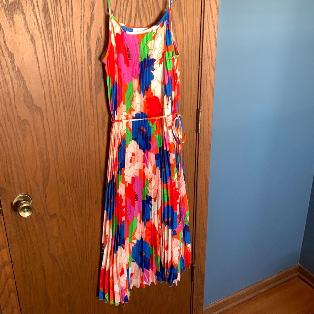 Pleated Midi Dress